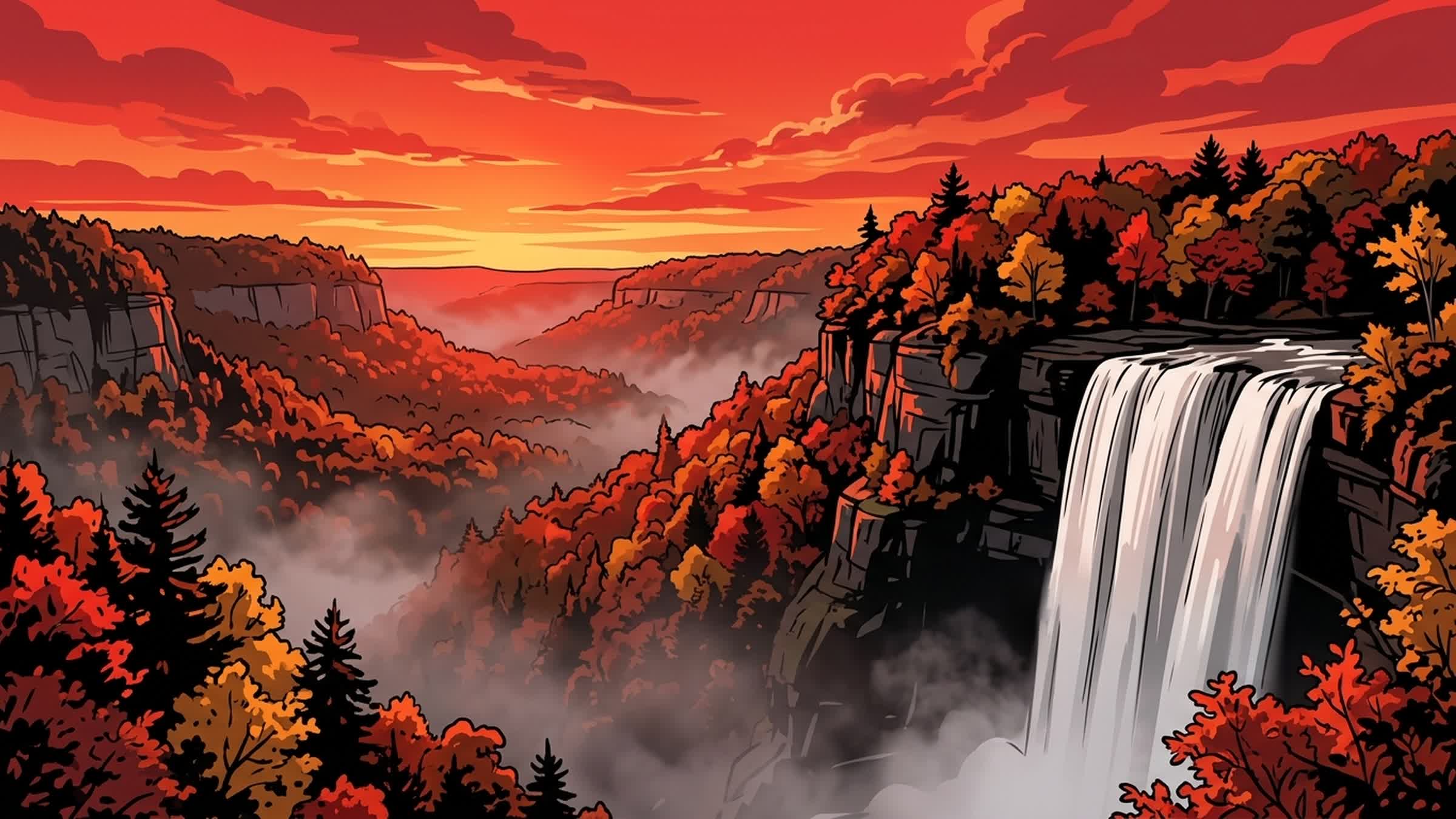 Webster's Falls in autumn, Hamilton